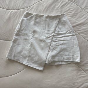 Abercrombie & Fitch White Linen Skort